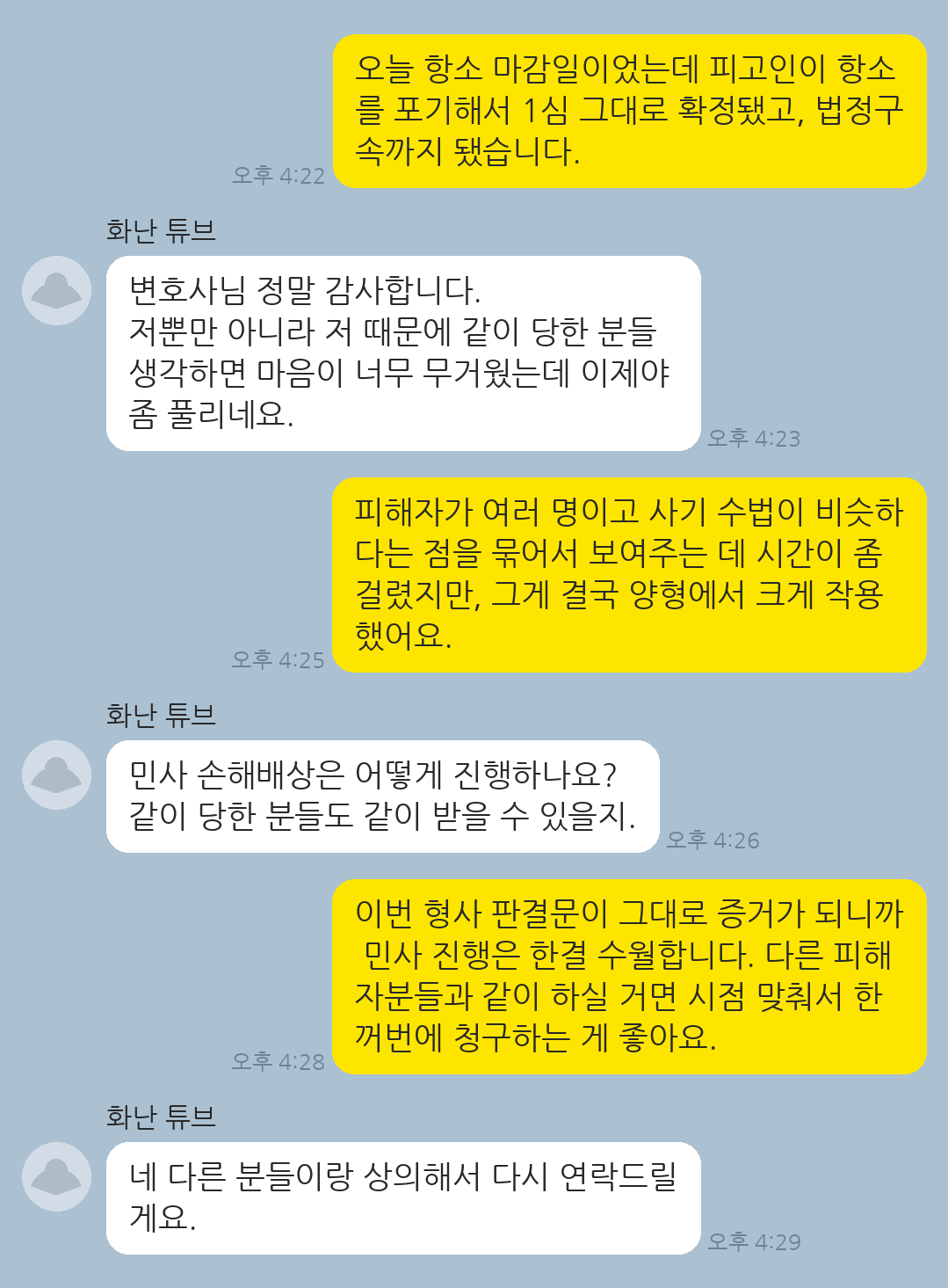 연쇄적인 다수 피해자의 피해 사실을 입증하여 가해자가 법정구속에 이르게 한 의뢰인